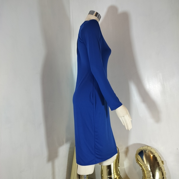 & Other Stories Royal Blue Long Sleeve Dress - Picture 8 of 9